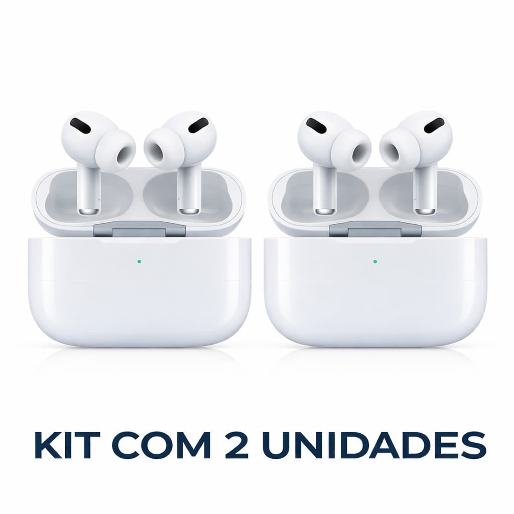 Kit 2 Fone de Ouvido Bluetooth Pro 3 Sem Fio TWS Earbuds Com Estojo de Carregamento