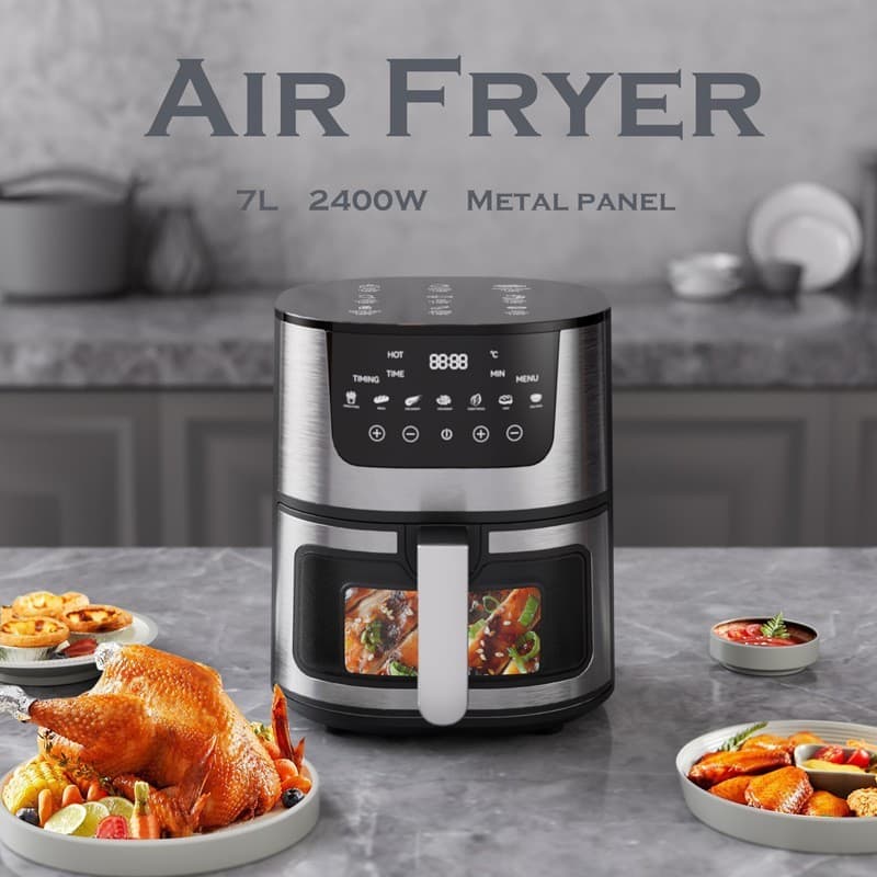 Fritadeira De Ar Sem Óleo Fogão Grande Multifuncional De Aço Inoxidável Pode Ser Vista Para Casa