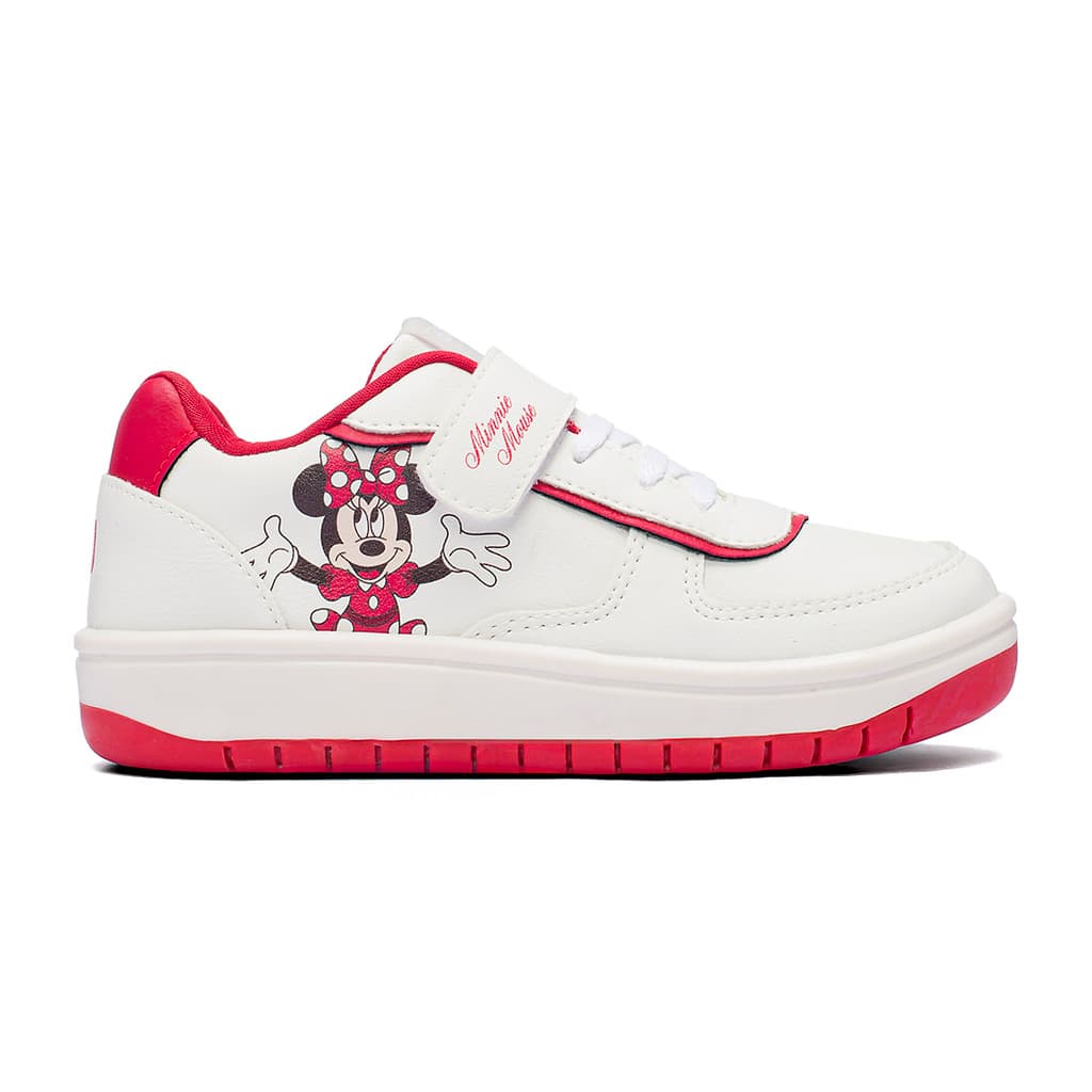 Tênis Feminino Infantil Disney Minnie Mouse Confortável Leve Básico E confortável