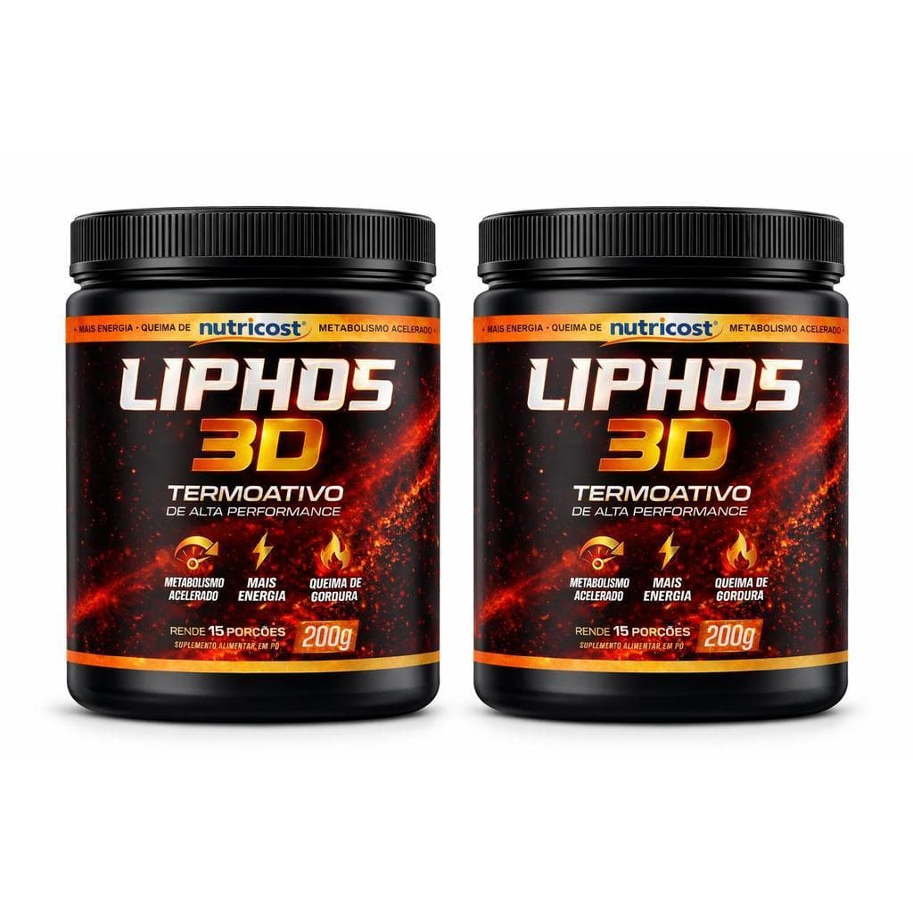 2 Liphos 3D Pré Treino Acelerador 200gr Envio Rápido