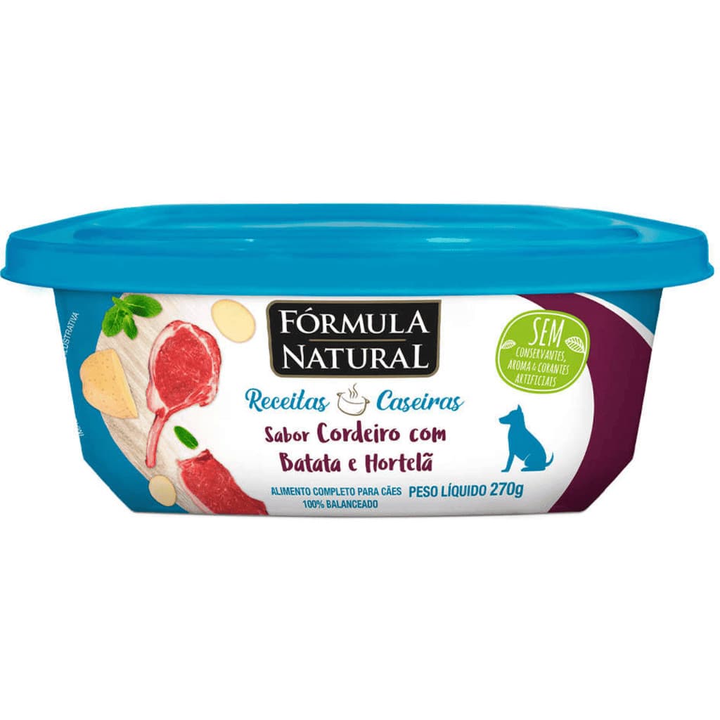 Ração Úmida Receitas Caseiras para cachorros sabor Cordeiro 270g - Fórmula Natural