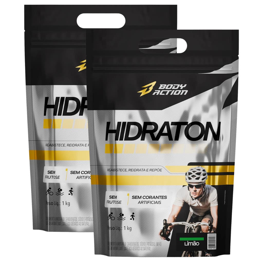 2x Repositor Eletrólitos Hidraton Body Action Limão 1kg