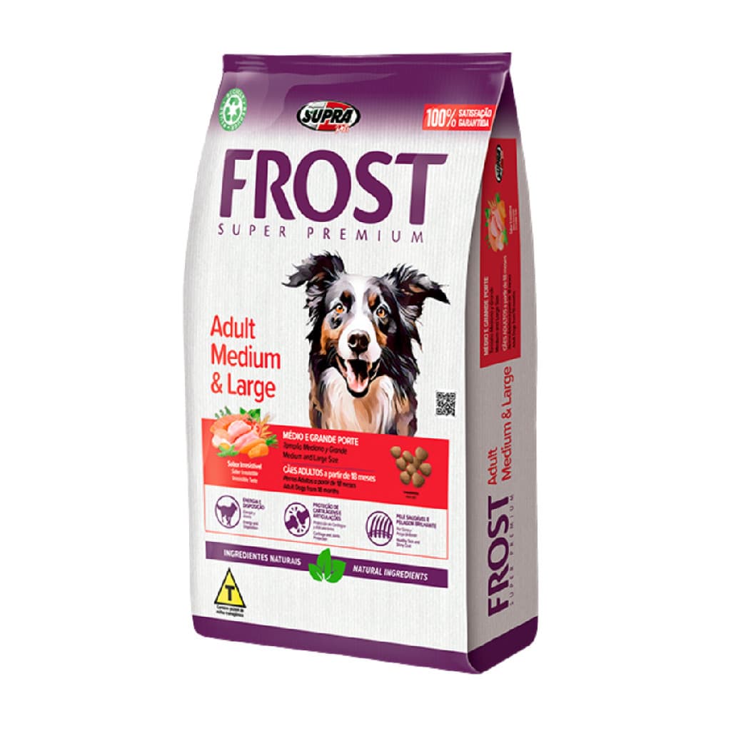 RAÇÃO PARA CACHORRO FROST ADULTO MEDIO E GRANDE PORTE 15KG