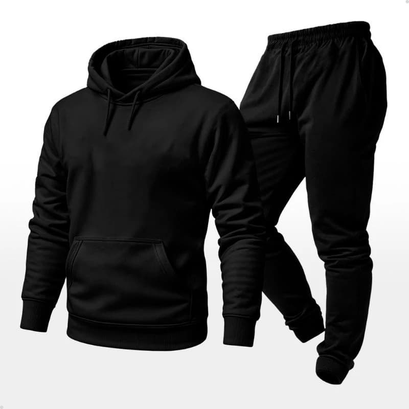 Conjunto Moletom Canguru com Capuz e Bolso  e Calça Liso Unissex Inverno Frio Confortável Versátil e Ótima Qualidade