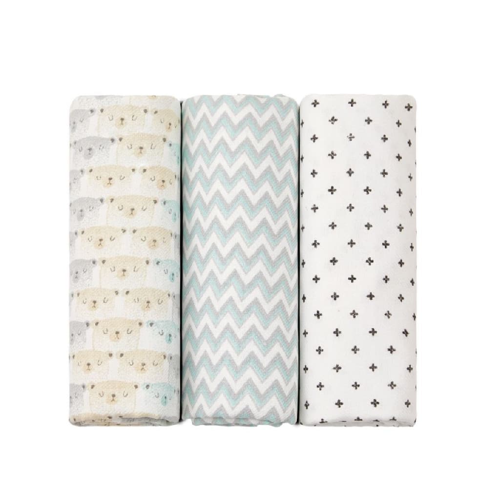 Kit 3 Und Cueiro Para Bebe Conjunto Enxoval Crianca Recem Nascido Unissex Maternidade Manta Macia