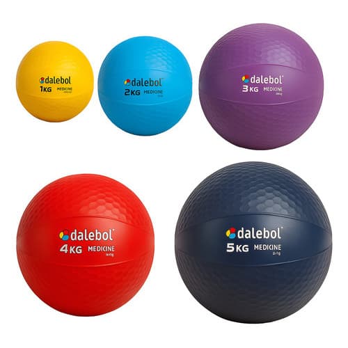 Kit 5 Bolas De Peso Medicine Ball Treino Musculação Dalebol