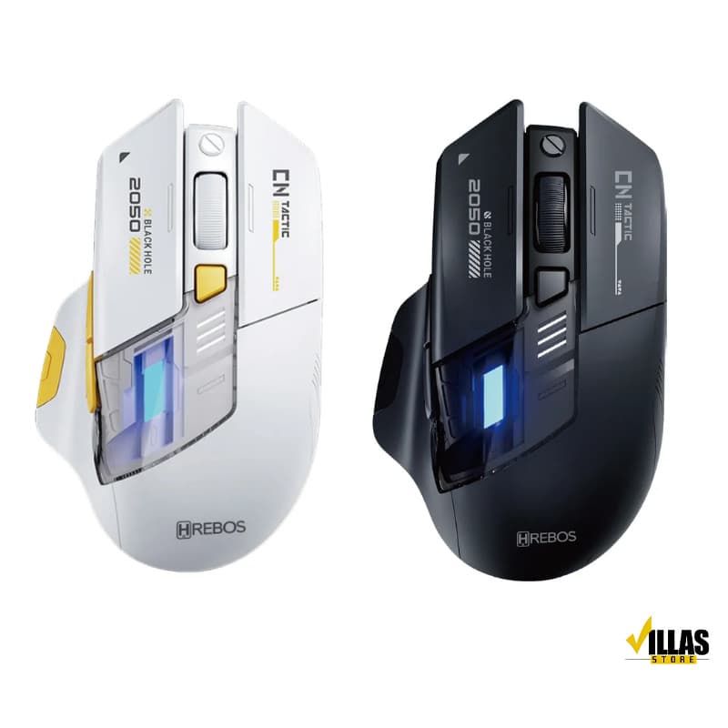 Mouse Gamer Sem Fio Hrebos GlideTrack  2400 DPI Turbo Recarregável