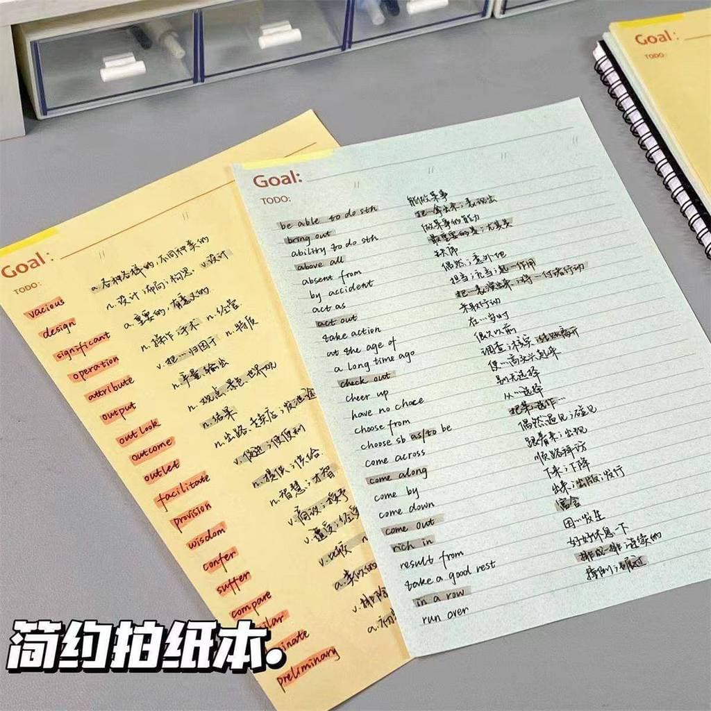 César American A-Pat Paper Notebook Tearable Horizontal Pensamento Pós-graduação Script Notebook tando Fezes Notebook