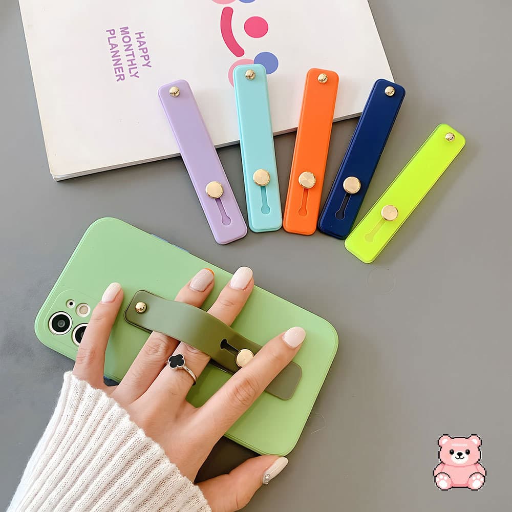 Suporte De Celular Móvel De Pulseira Para Capa  De Volta Adesivos Suporte Multifuncional Silicone Push Pull KZJ003