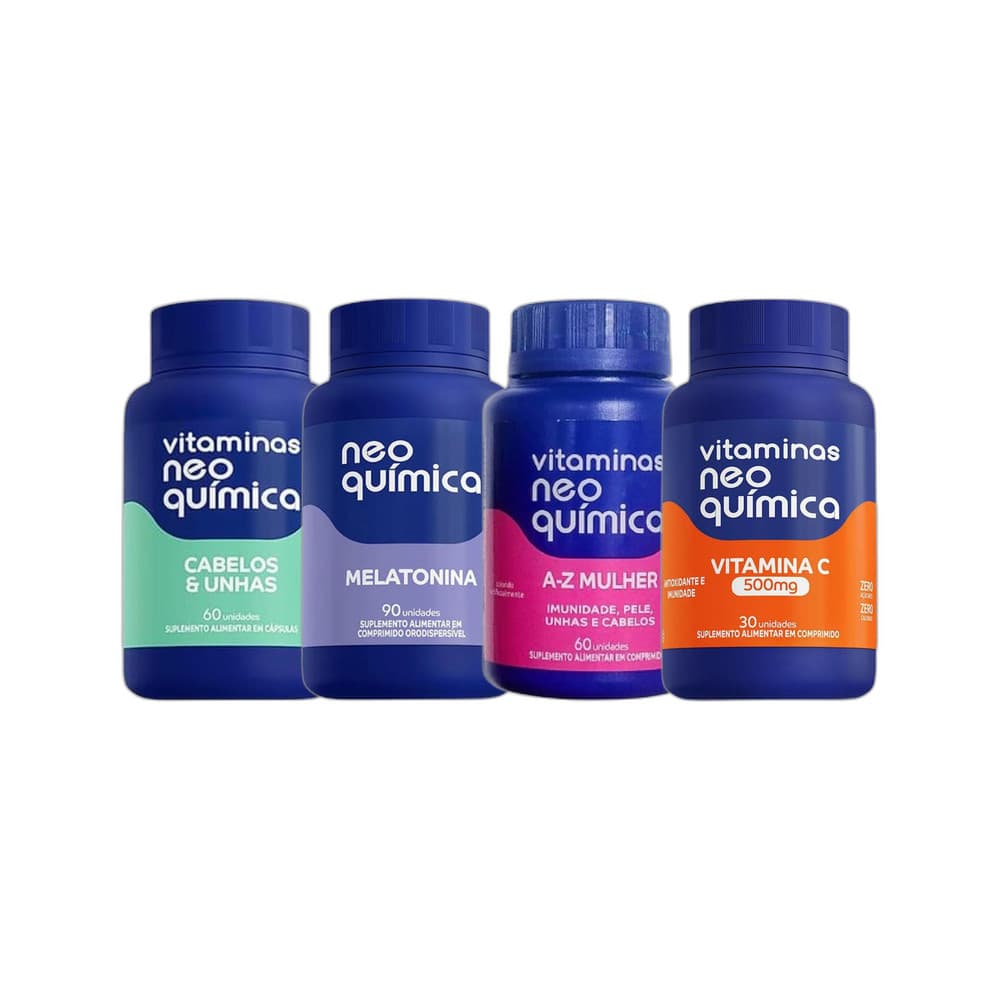 Kit Cabelos + Melatonina + Mulher + Vitamina C - NEO QUIMICA