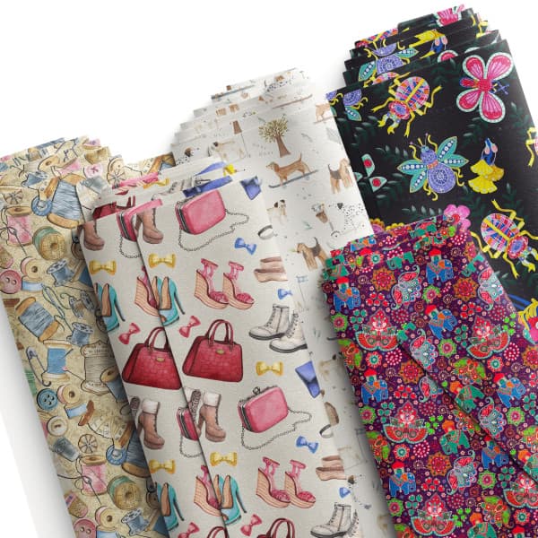 Tecido Tricoline Digital Estampas Variadas Corujas Animais Pets Dogs Esmalte 100% Algodão Enxoval