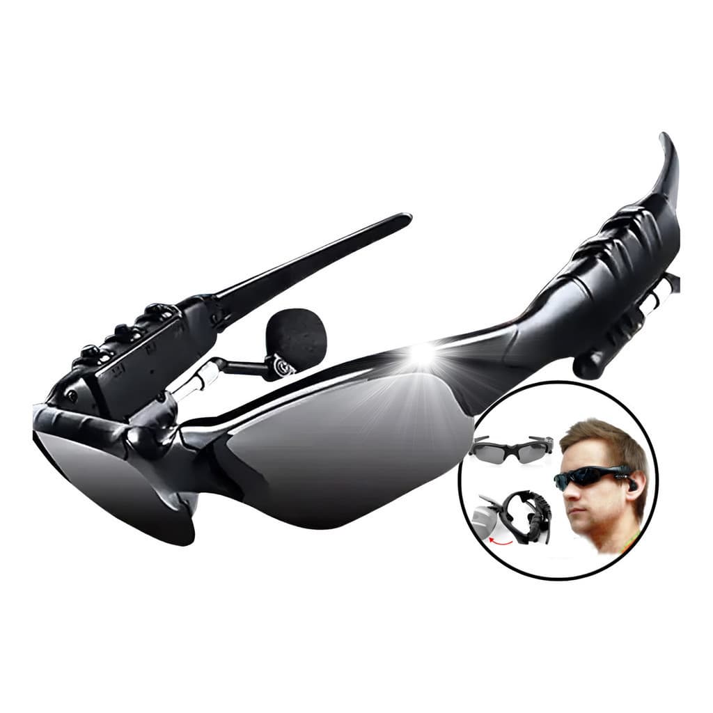 【Pronta Entrega】 Óculos de Sol Bluetooth Fone de Ouvido Polarizado Ciclismo Moto Som Estéreo
