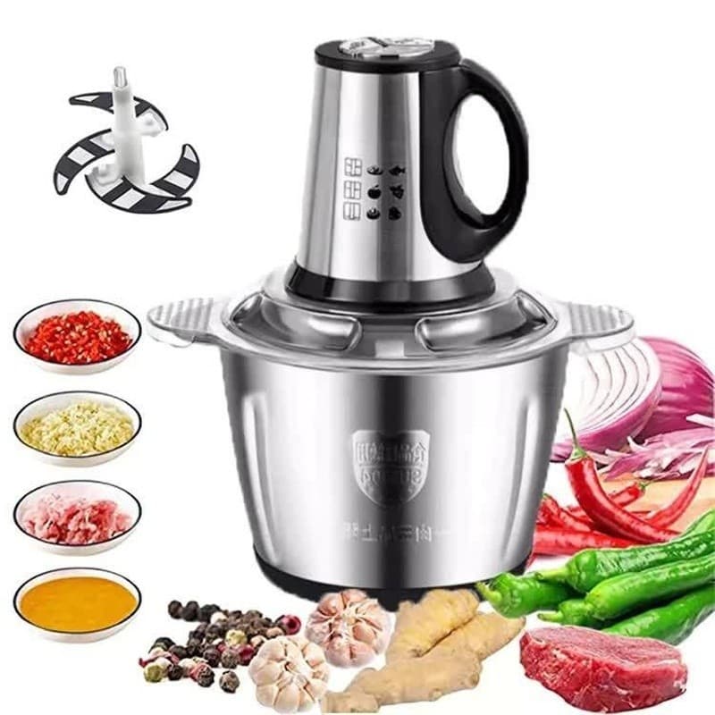 Moedor de Carne Elétrico Multifuncional 3 em 1 para Carne, Legumes e Alimentos – Potente e Fácil de Usar