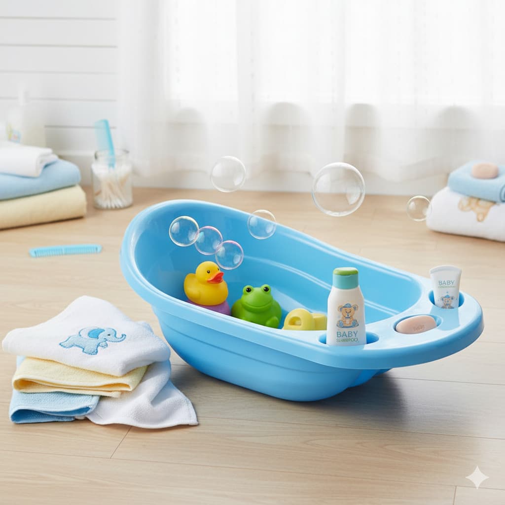 Banheira De Bebê Nenê Infantil Grande G Banho Higiene do Bebê Banheiro