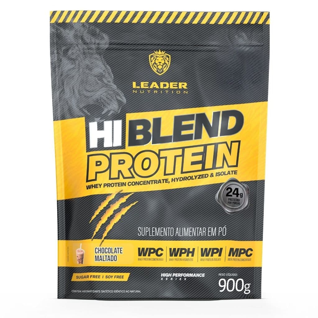 Whey Protein Hi-Blend Refil 900g Chocolate Maltado | Leader Nutrition