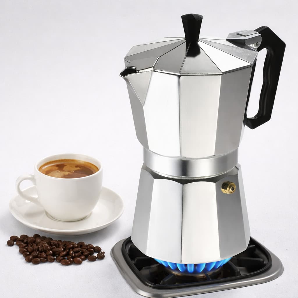 Cafeteira Italiana Alumínio Clássica 3 a 9 Xícaras Café Expresso Rápido Compatível Fogões