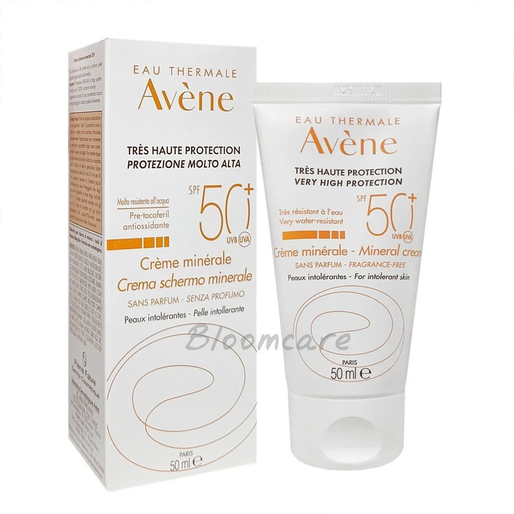  Avène Avène Creme Protetor Solar Mineral Amigável à Pele FPS50 Alta Proteção 50ml
