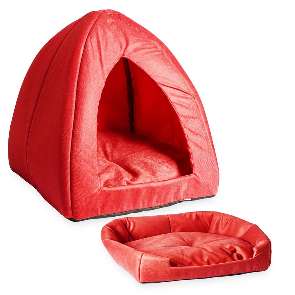 Cama Oca Vermelha Cachorro Gato Casinha Grande Lavável Pet