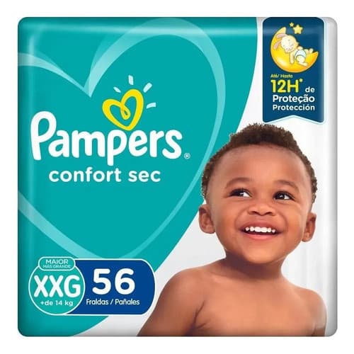 Fralda Pampers Confort Sec Extra Extra Grande (xxg) Sem Gênero