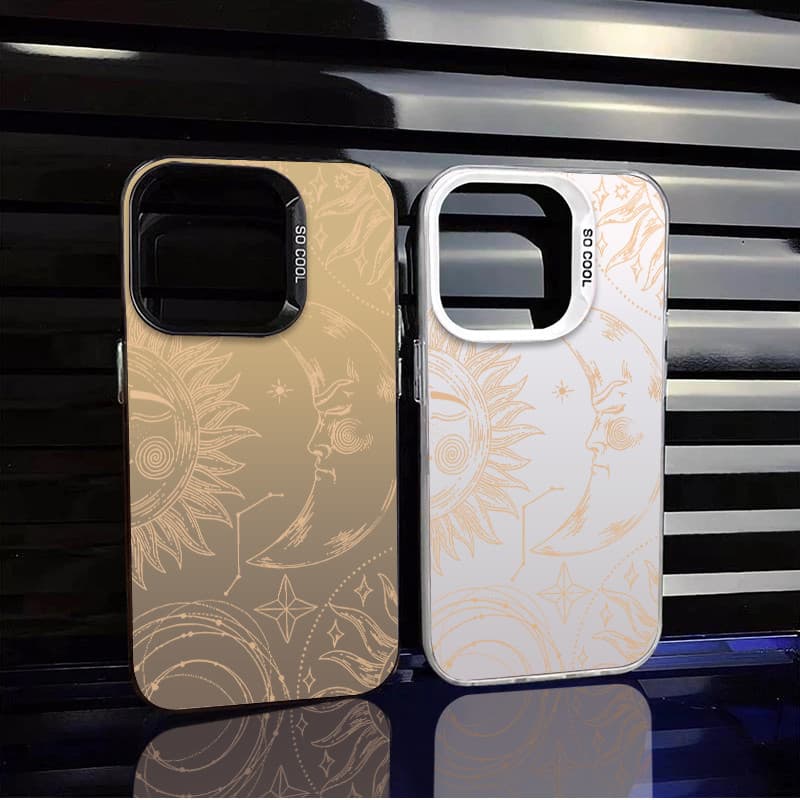 Capinha de celular para Samsung S24 Ultra S25 Ultra A15 A16 A14 A13 A17 A07 A05 A55 A35 capinha Sol e Lua 235