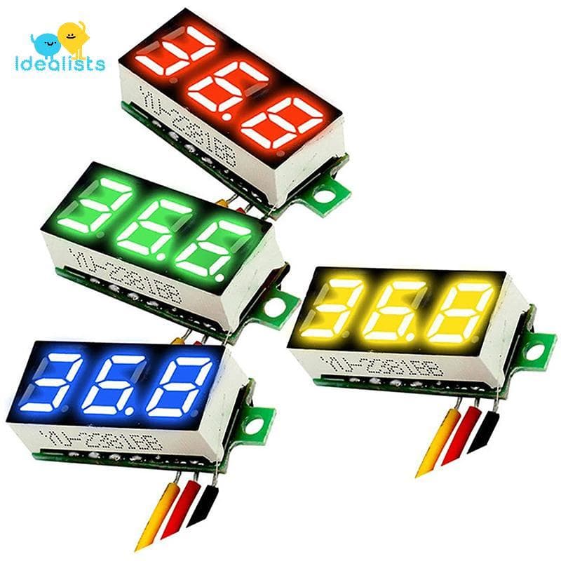 Idealistas 0.28 Polegada Voltímetro Digital DC 0-100V Testador De Tensão Mini Medidor Detector Agradável