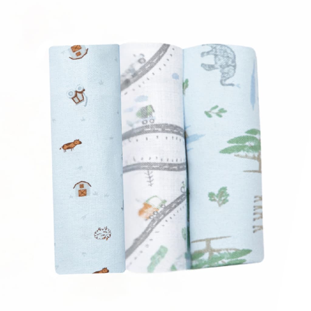 Kit Maternidade Cueiro Flanelado 80X60Cm Com 03 Und 100% Algodao Enxoval Infantil Bebe Maternidade