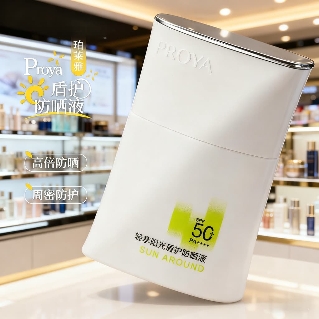 Polya Shield Protetor Solar Creme 50 Vezes Anti-Ultravioleta Isolamento Corretivo Protetor Solar Três em Um FPS50 Estuda
