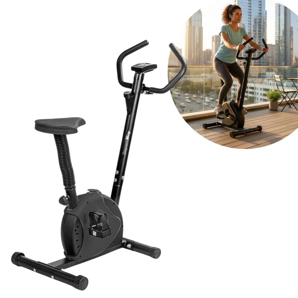 Bicicleta Ergométrica Vertical Mecânica Importway IWF017 com Display Digital, Suporta até 120kg, Ideal para Exercícios e