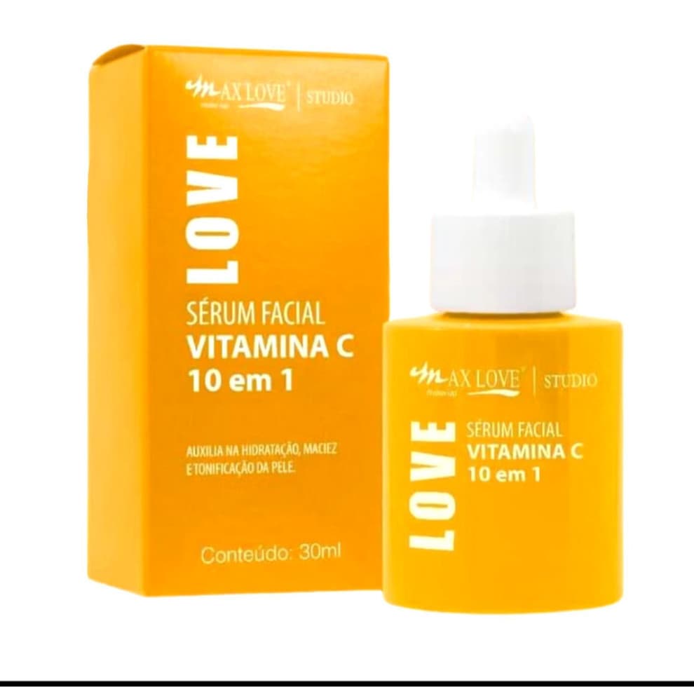 ✨ Sérum Facial Vitamina C 10 em 1 Max Love – Antioxidante, Clareador e HidratanteUNKQ