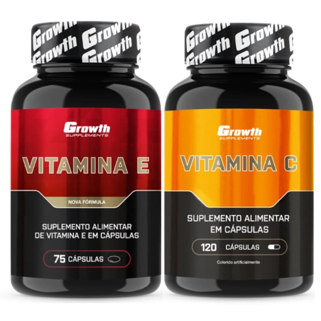 Vitamina E 75 Caps + Vitamina C 120 Caps Suplemento