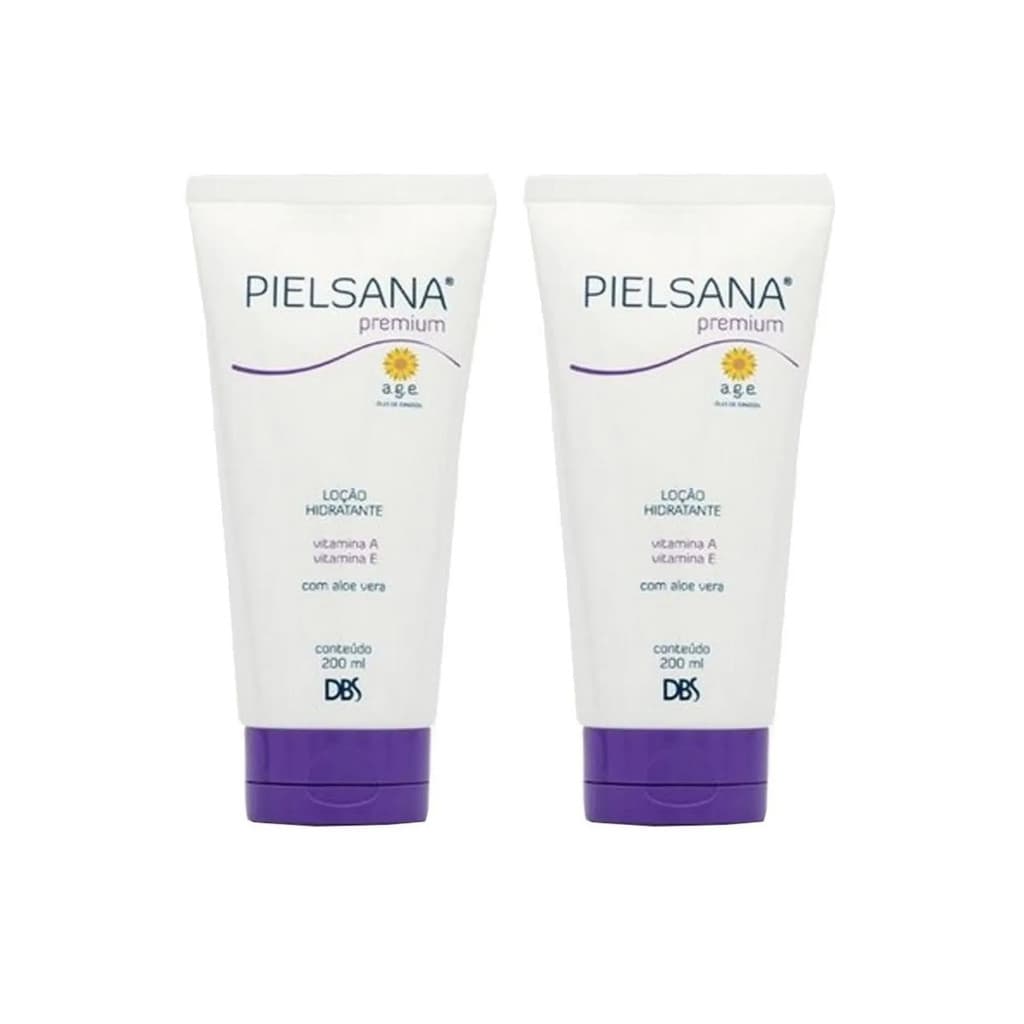 Kit 2x Pielsana Loção Hidratante Premium C/ Aloe Vera 200ml