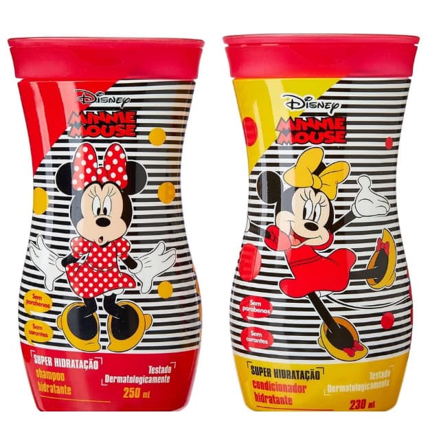 Kit Shampoo Minnie Hidratante 250 ml + Condicionador 230 ml, 2 unidades, Nutriex