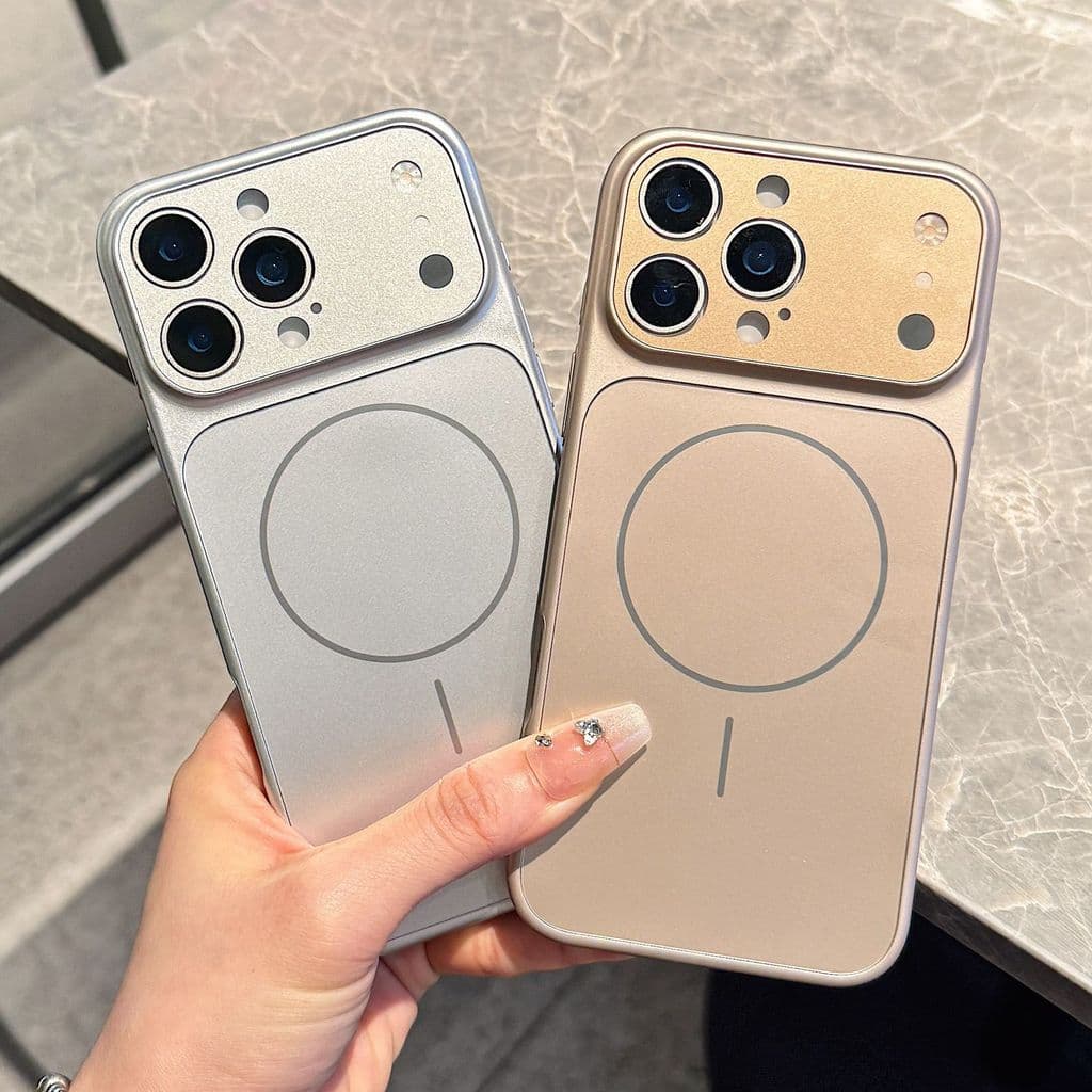 Capa Magnética MagSafe Fosca Antichoque para iPhone 11 13 14 15 16 17 Pro Max com Proteção de Câmera