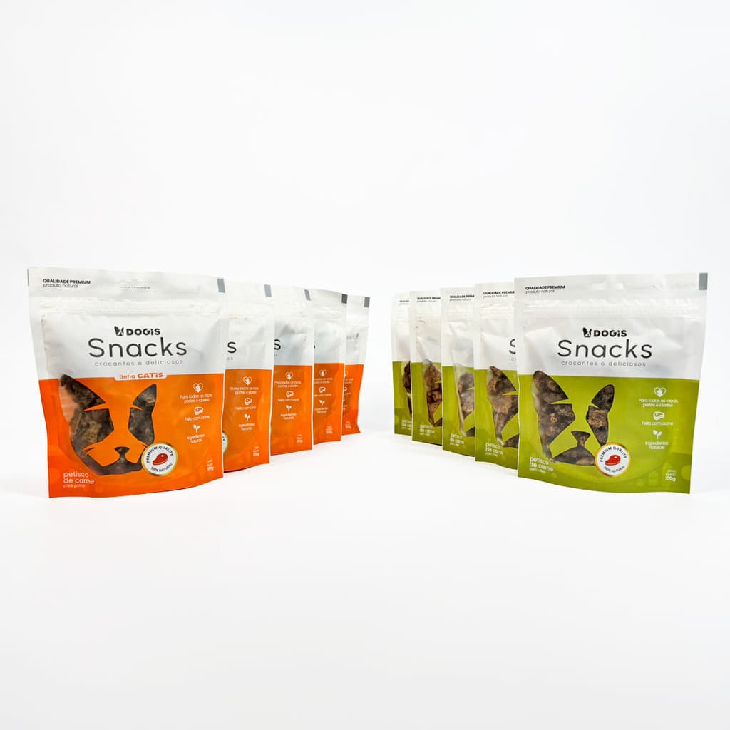 Kit Petisco Natural Pet Share 10 Unidades 100g Cães e Gatos Snack Saudável Rico em Proteína