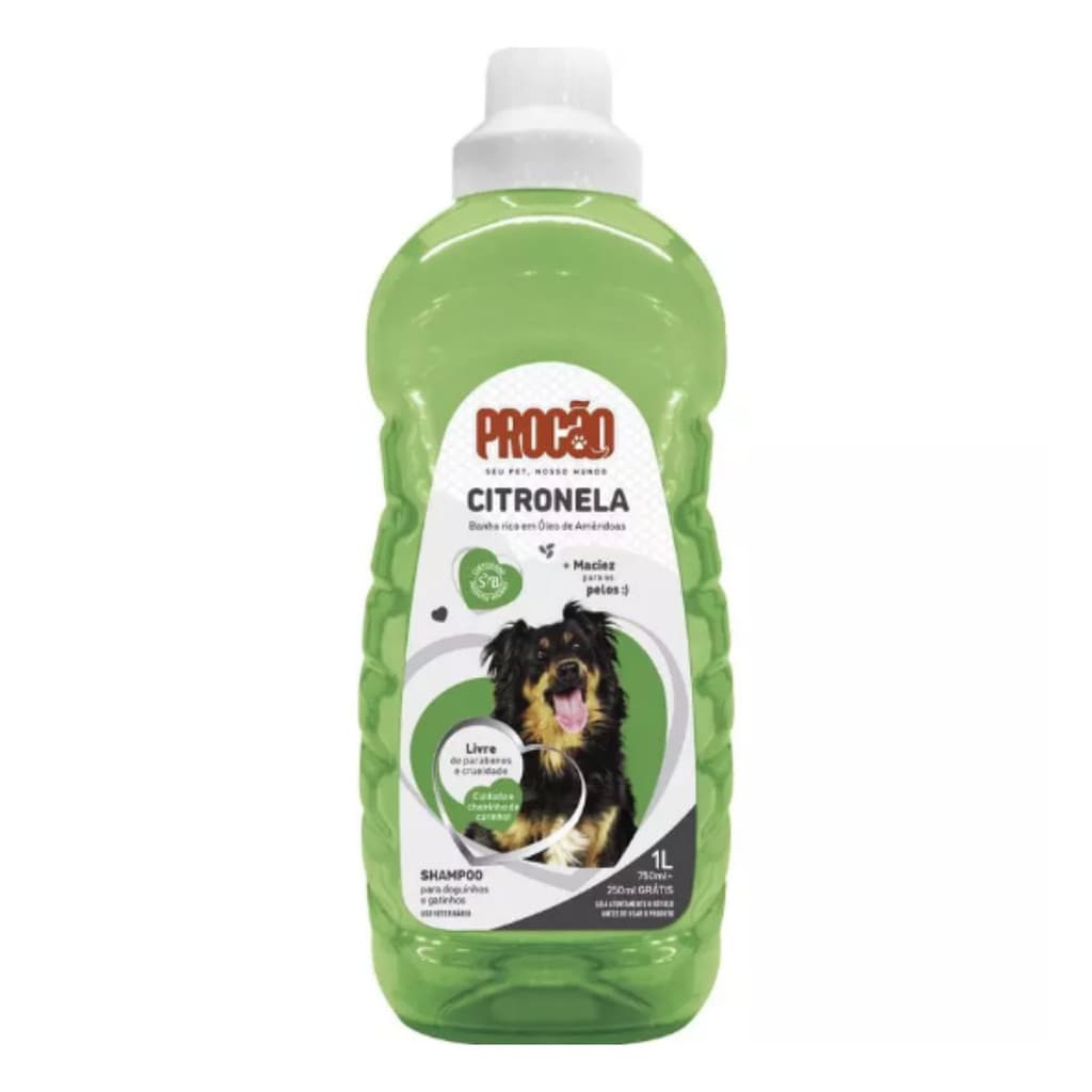 Shampoo Para Cães Cachorro Pet Dog Citronela Procão 1L