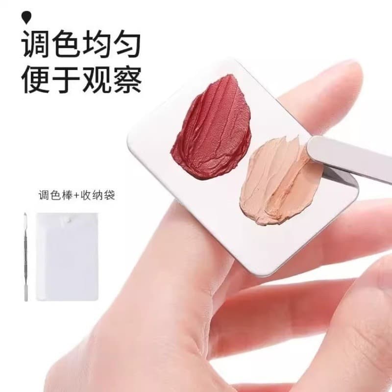 Maquiagem Pastel mesmo maquiagem fácil de limpar cabeça plana base líquida quadrada paleta de aço inoxidável corretivo l