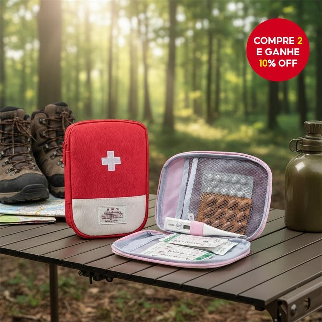  Conjunto de Primeiros Socorros Japonês Deluxe - Kit de Saúde Compacto para Viagens e Emergências