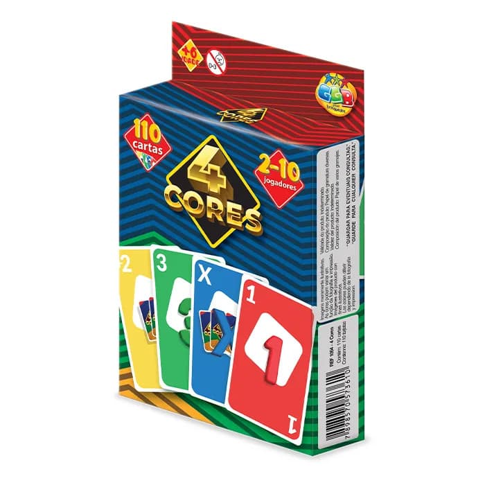 Jogo de Cartas 4 Cores Tipo Uno Original GGB Diversão Família e Amigos
