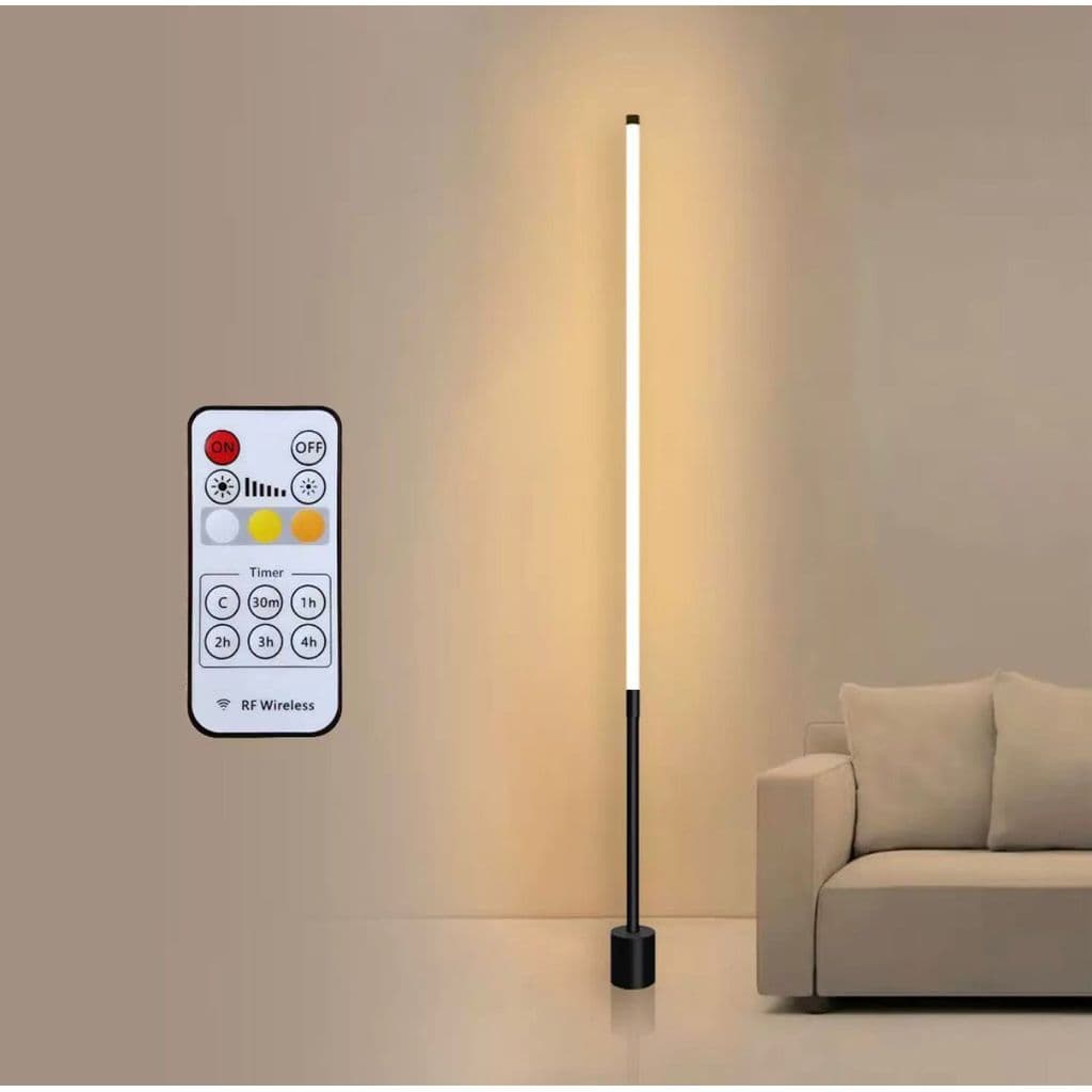 Luminária de chão led nórdica luz ambiente de canto acrílico c/ controle