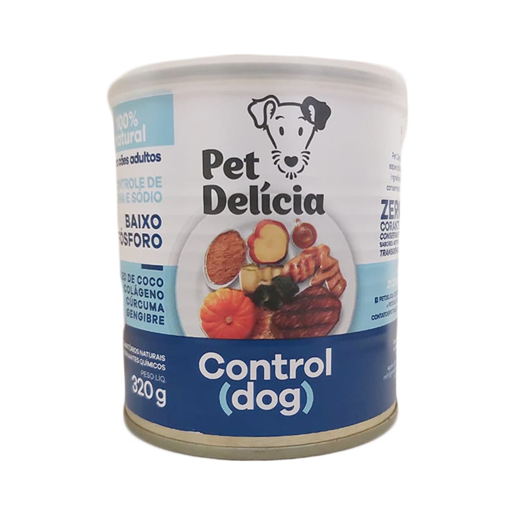 Ração Úmida Pet Delícia Cachorro Control Dog 320g Kit com 5