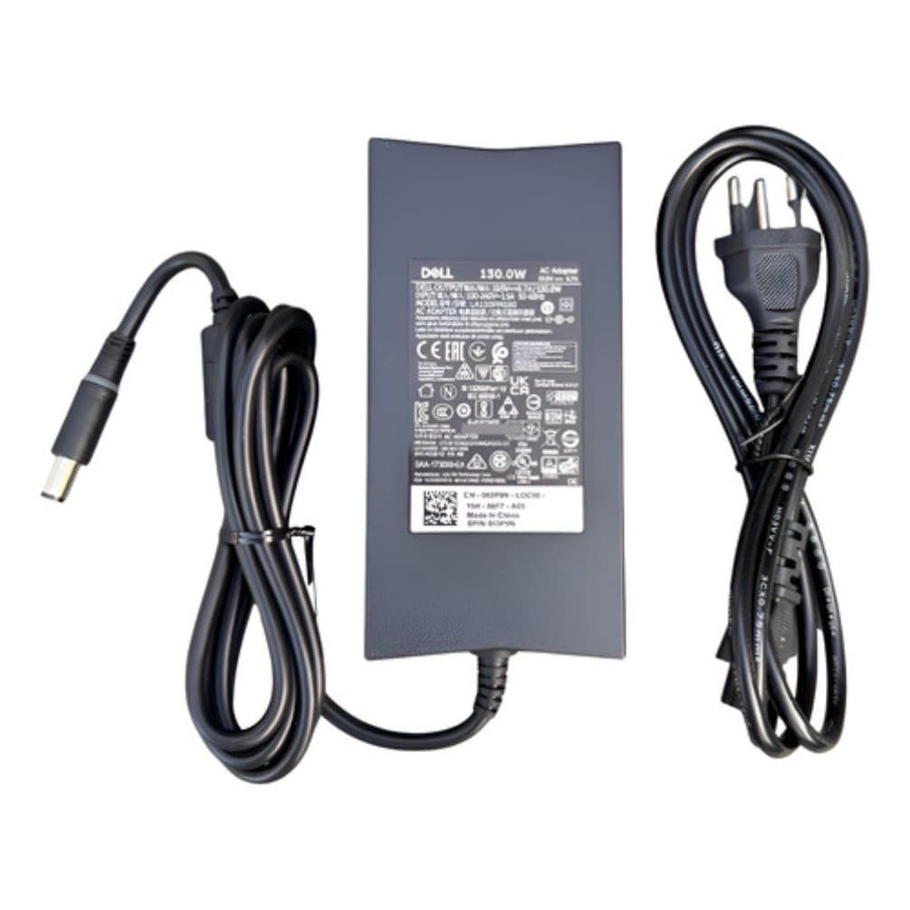 Carregador Fonte Para Dell 130w Gamer 15 7567 7566 7559 Pret Preto