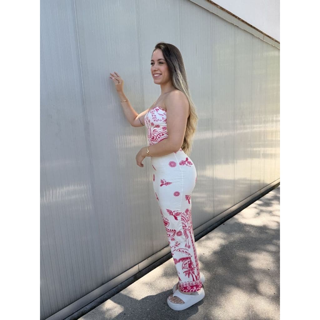 Vestido Longo Tomara Que Caia Floral Estampado com Bojo Removivel feminino Verão Tropical