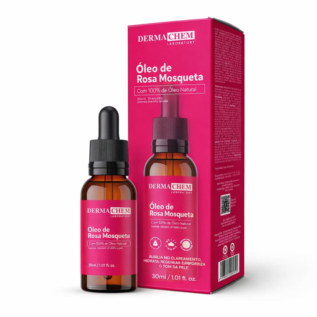 Sérum Rosa Mosqueta 30ml – Clareador, Anti-Idade Hidratante Para Todos Tipos de Pele