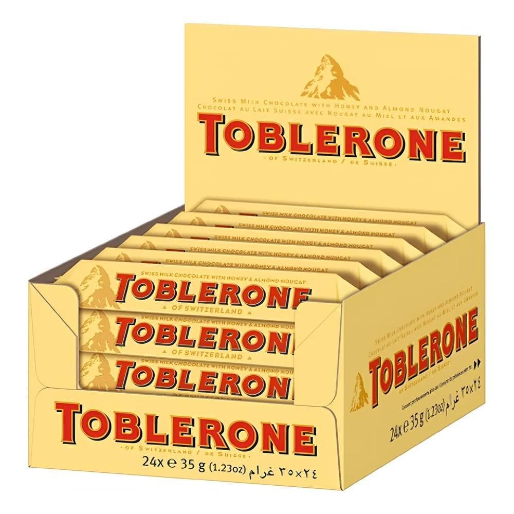 CHOCOLATE TOBLERONE AO LEITE DISPLAY 24 X 35 G - PRODUTO IMPORTADO