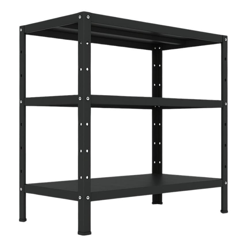 Estante de Ferro Preta com 3 Prateleiras. Oferta!!! Multiuso Quarto, Lavanderia, Cozinha - SUPORTE ORGANIZADOR