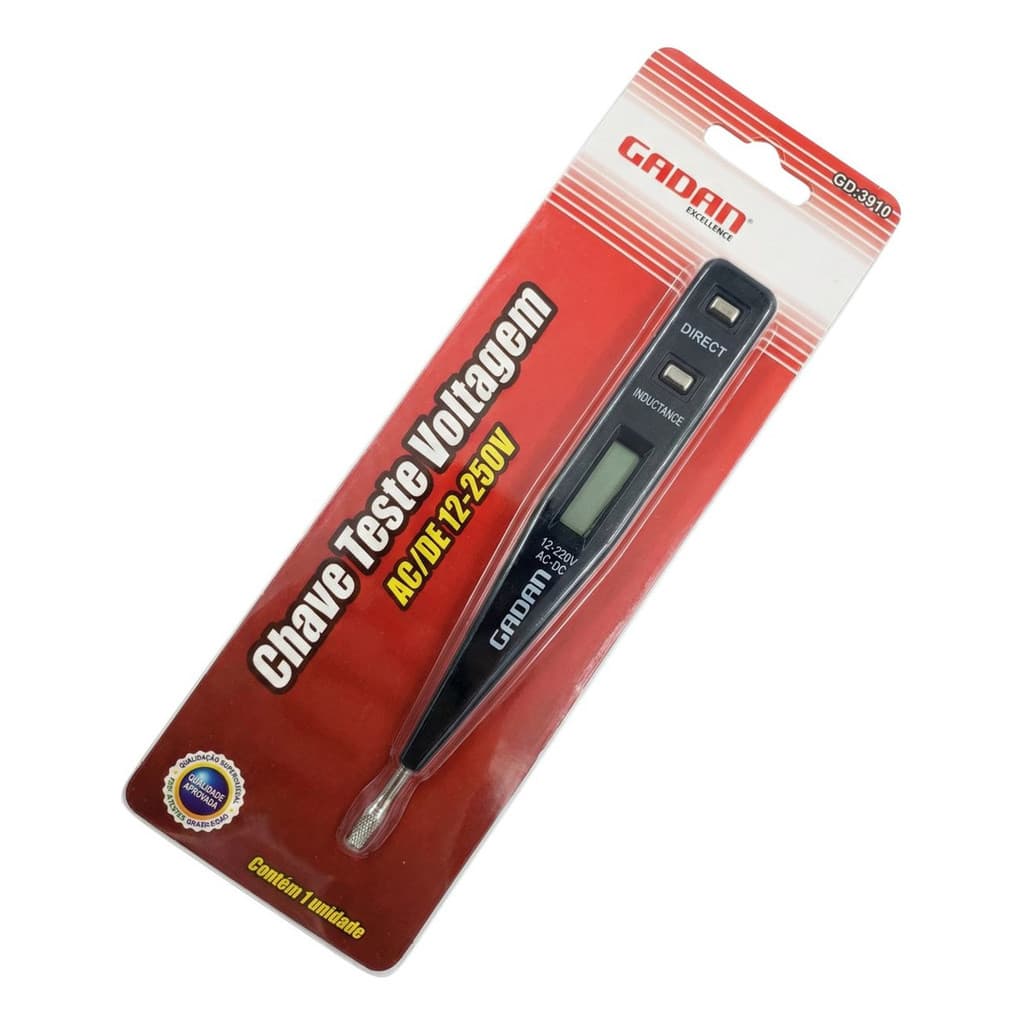 Chave Caneta Teste Voltagem Digital Gadan 12v A 250v