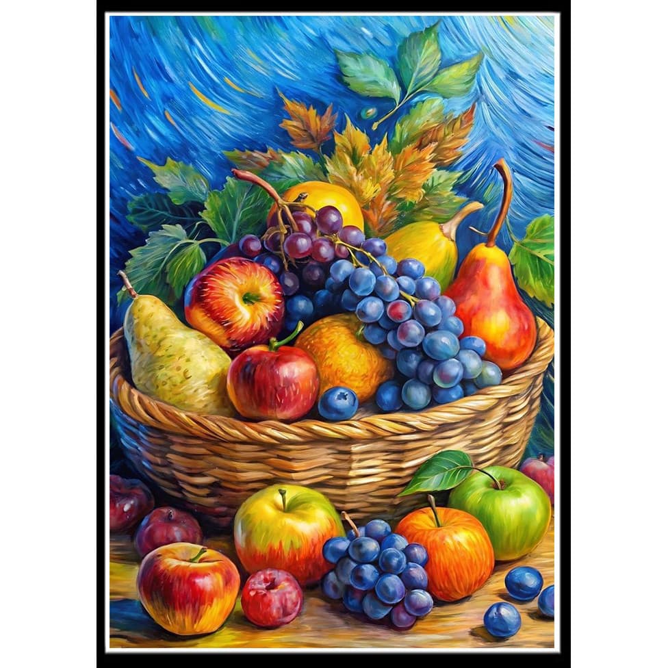 Um Conjunto De Kit De Pintura De Diamante Com Padrão De Frutas Recém-Escolhados , 5D DIY Em Tela De Mosaico Fazendo Arte