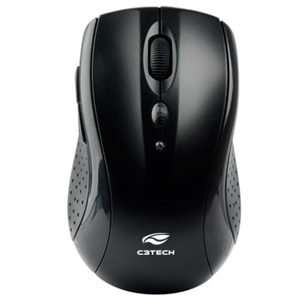 Mouse sem fio, receptor nano, preto, C3Tech - M-W012BKV2