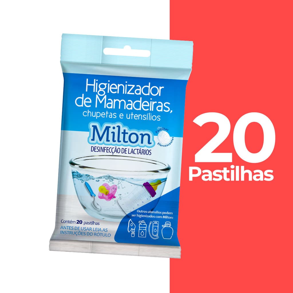 Higienizador Prático Mamadeira Chupeta Utensílios Bebê 20 Pastilhas