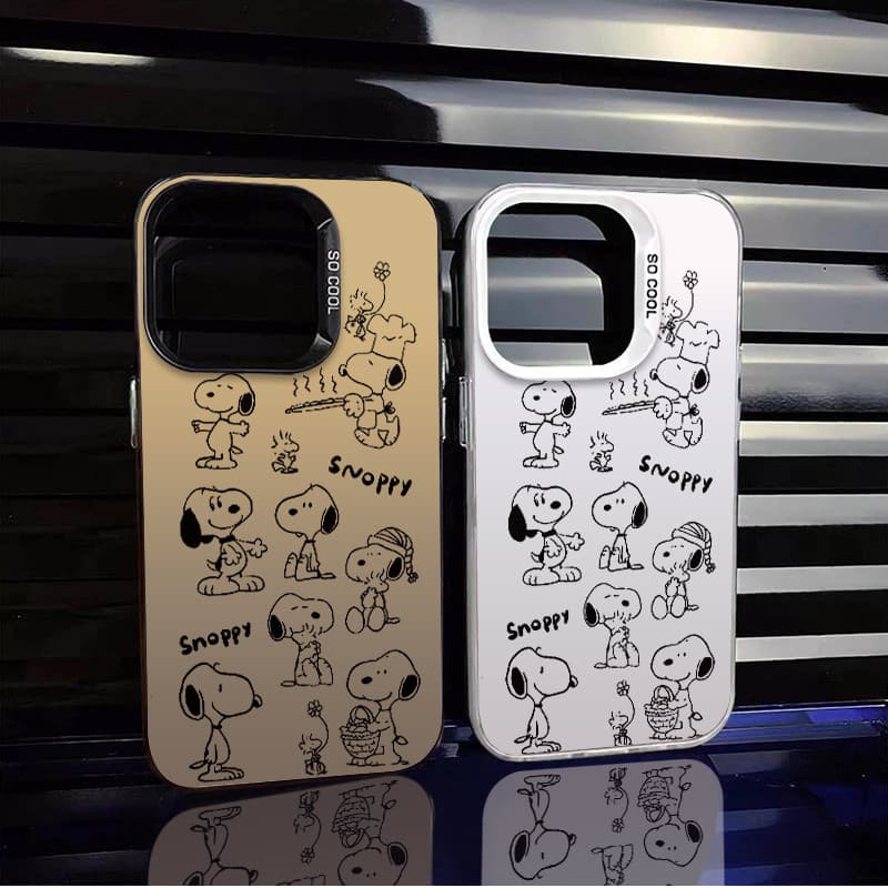 Capinha de celular para Samsung A15 A16 A14 A13 A17 A07 A05 A55 A35 S24 Ultra S25 Ultra capinha Snoopy 233